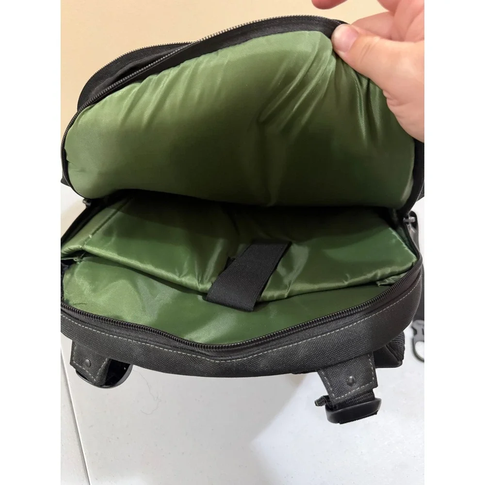 Targus EcoSmart Spruce Laptop Backpack Black Green TBB013US Recycled Materials